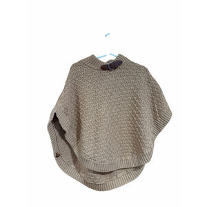 Janie and Jack Brown Knit Poncho Sweater Cape Girls Size 5 Cozy Cottagecore Fall